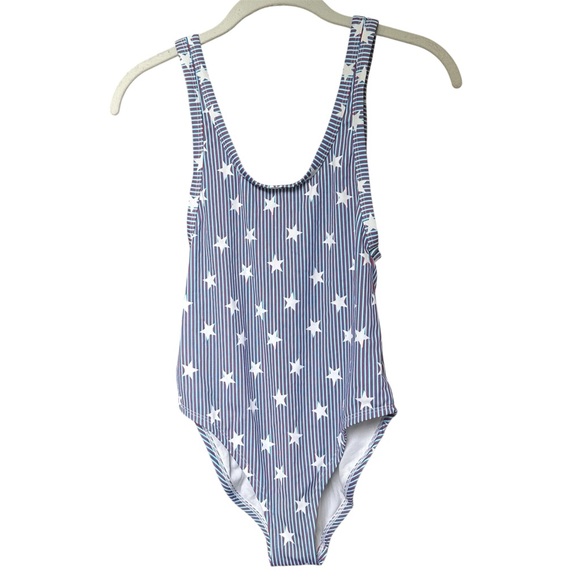 Out From Under Blue Stripe Flag One-Piece Swimsuit - Picture 6 of 8
